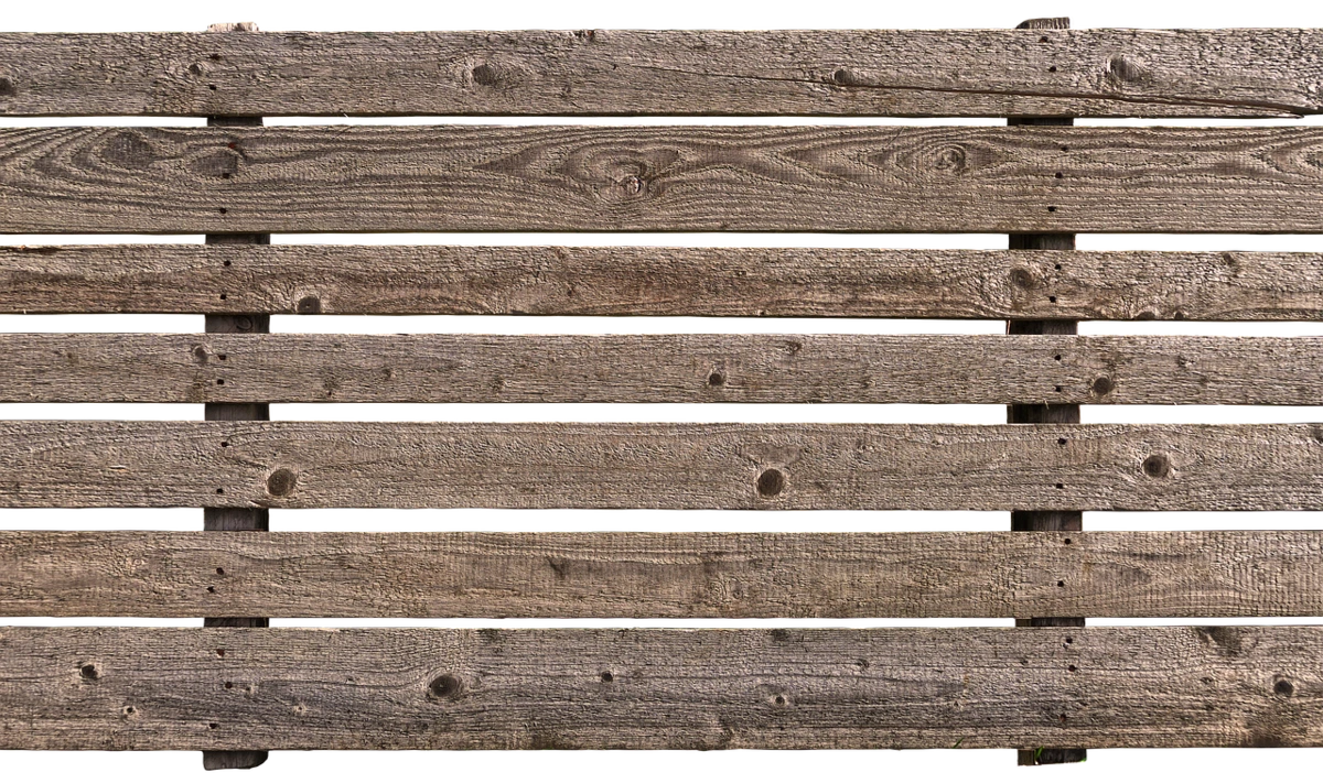 slatted wood platform
